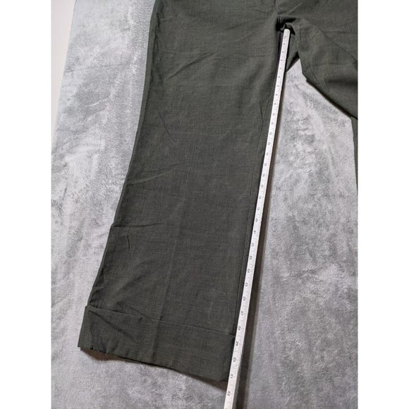 LANE BRYANT Women Dress Pants Solid Green Straight Leg Flat Front SIZE 22 - Picture 10 of 12